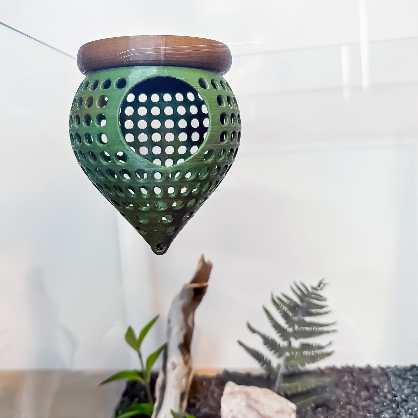 Floating Aquarium Hide Cave | Betta & Shrimp Tank Decor | Dual Shelter & Feeding Ring