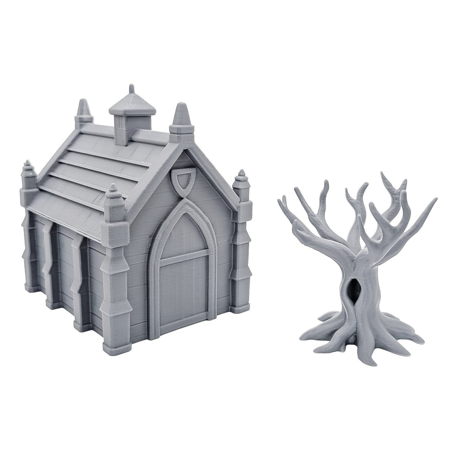 Graveyard Scatter Terrain for DND, RPG & Wargames – Mausoleum & Tombstones Kit