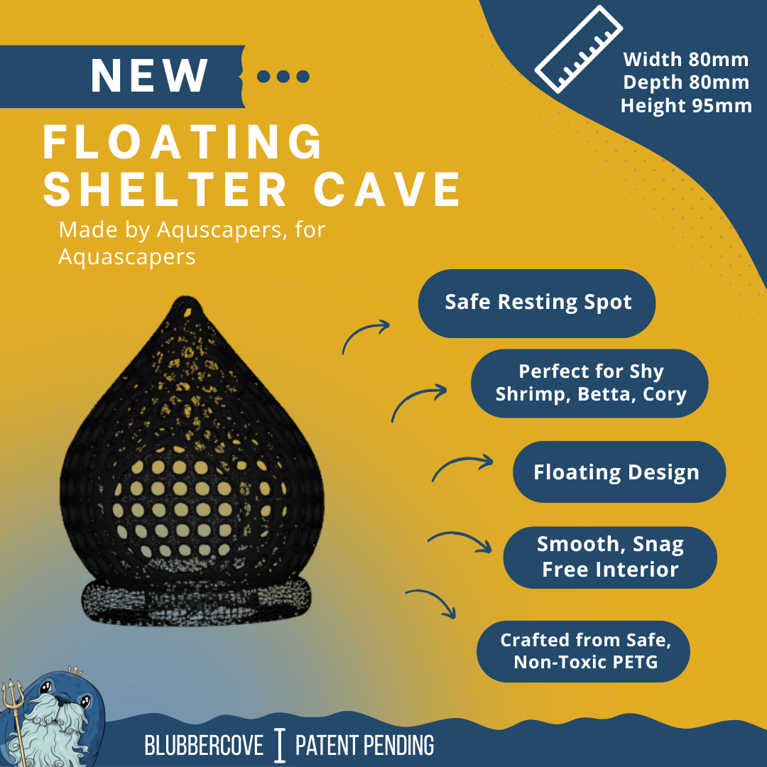 Floating Aquarium Hide Cave | Betta & Shrimp Tank Decor | Dual Shelter & Feeding Ring
