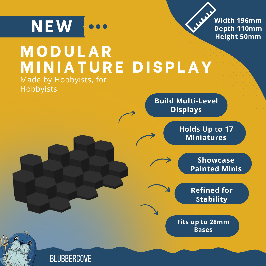 17-Slot Miniature Display Stand for Painted 28mm Models – Tiered Hobby Rack