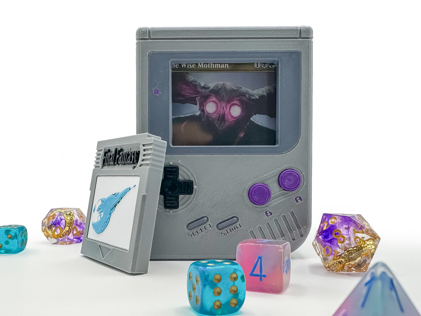 Final Fantasy Gameboy Deck Box for MTG Commander | Retro TCG Case with Magnetic Lock | Holds 100+ Cards | EDH Yugioh Pokémon Gift