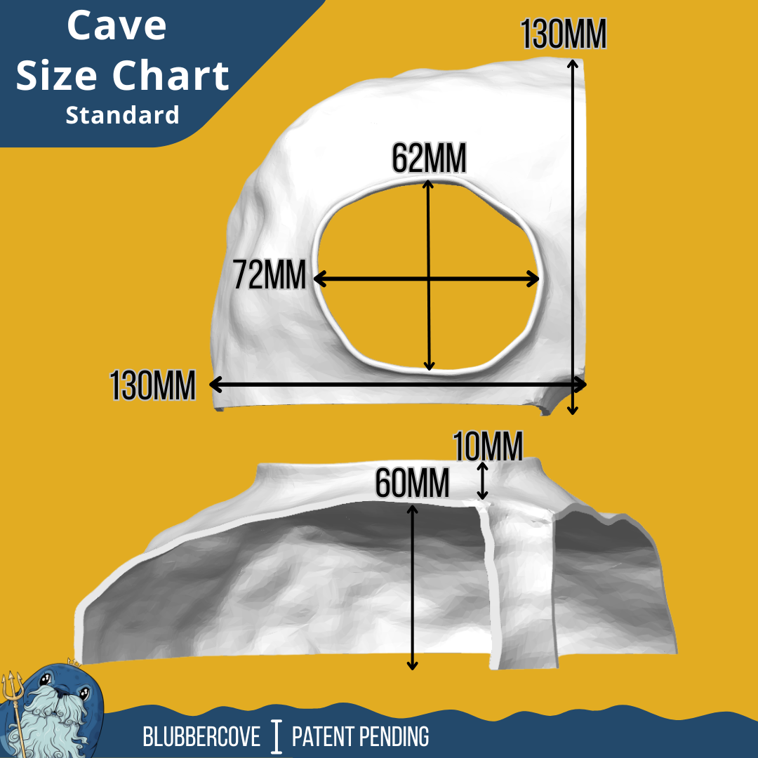 Corner Aquarium Cave Hide for Pleco, Shrimp & Betta | Natural Tank Decor