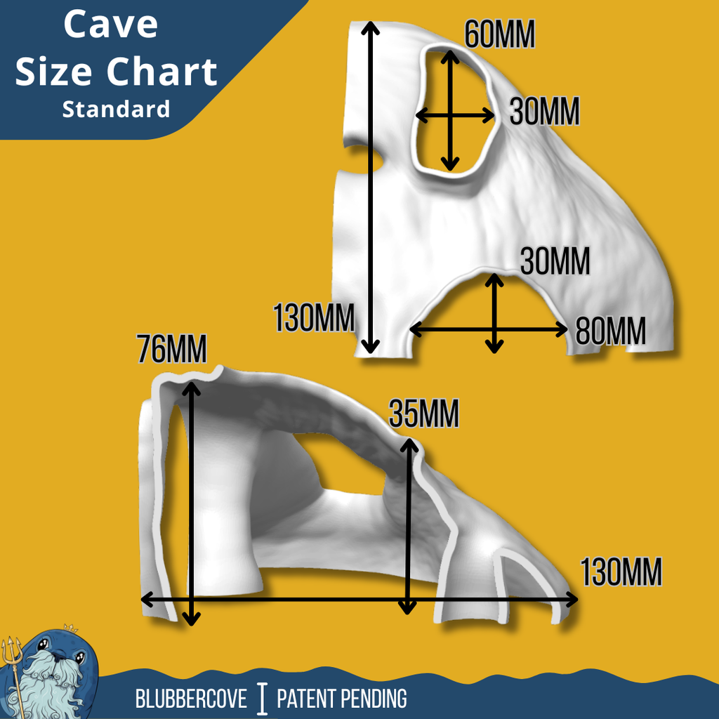 Corner Aquarium Cave Tunnel for Pleco & Shrimp – Large Entrance, Mangrove Style