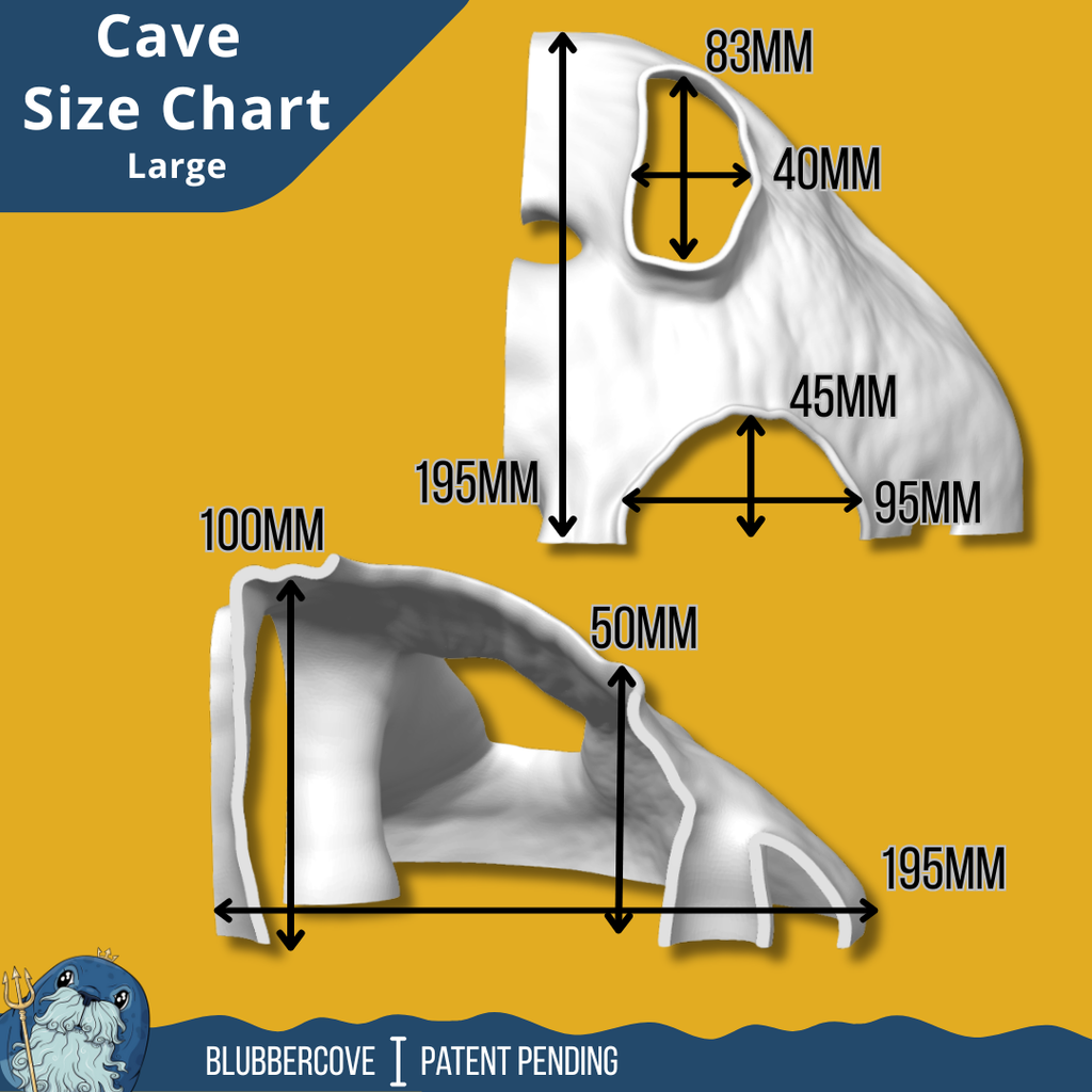 Corner Aquarium Cave Tunnel for Pleco & Shrimp – Large Entrance, Mangrove Style