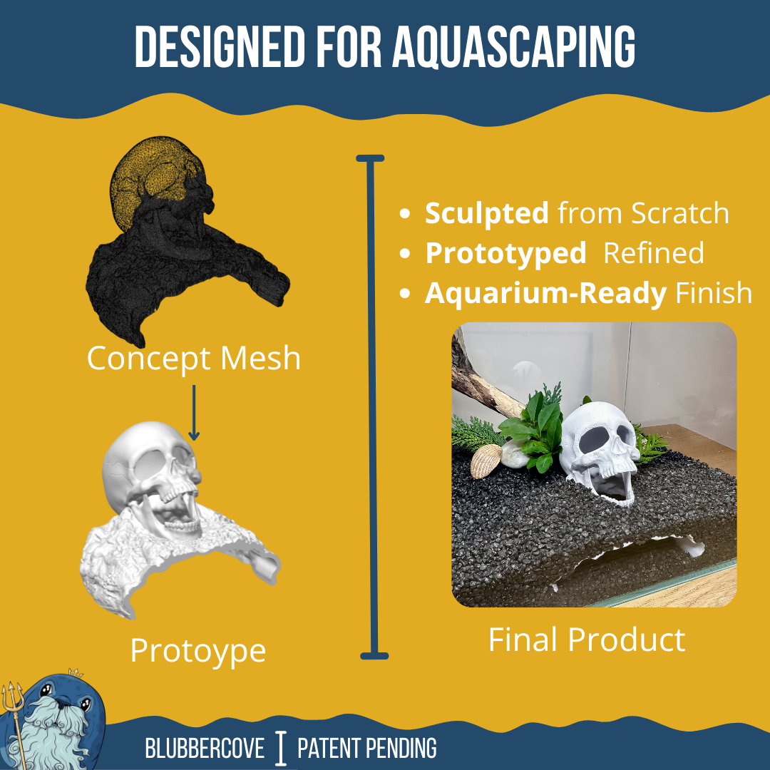 Skull Cave for Aquascaping – Safe Hideout for Betta, Shrimp & Corys