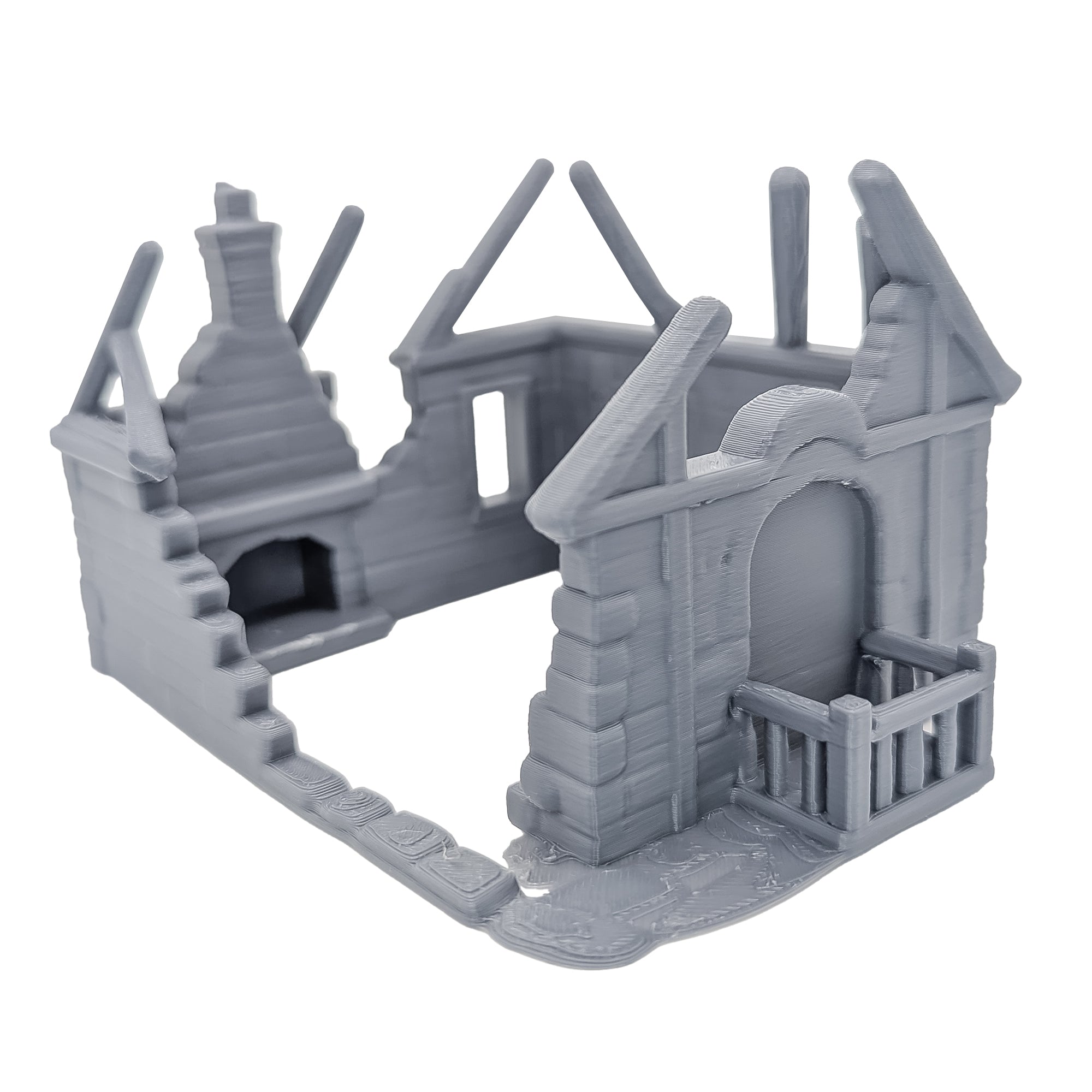 28mm Fantasy Village Buildings | DND RPG Scatter Terrain for Wargames