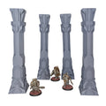 4x Ruined Pillars – Fantasy DnD Terrain for 28mm/32mm Minis