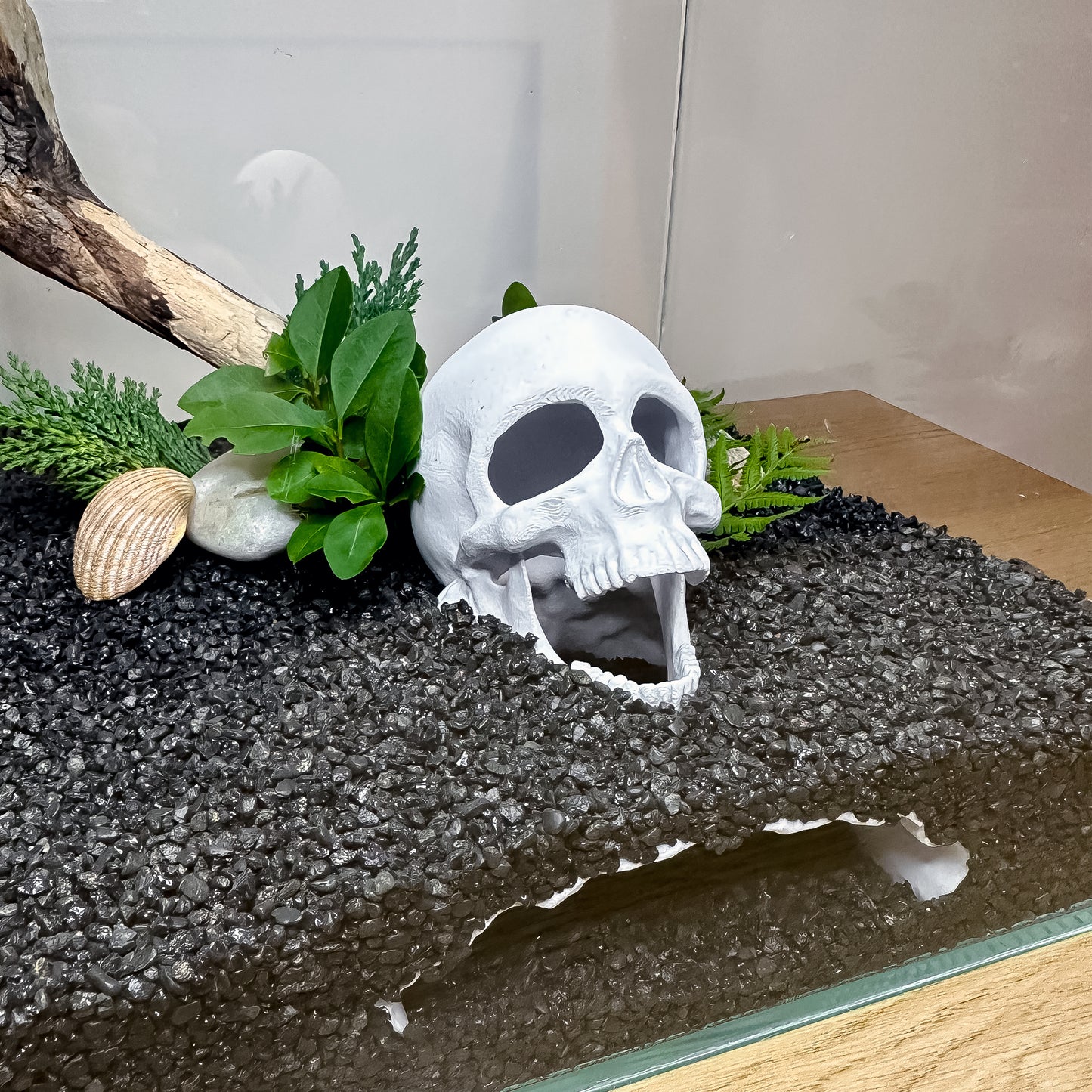 Skull Cave for Aquascaping – Safe Hideout for Betta, Shrimp & Corys
