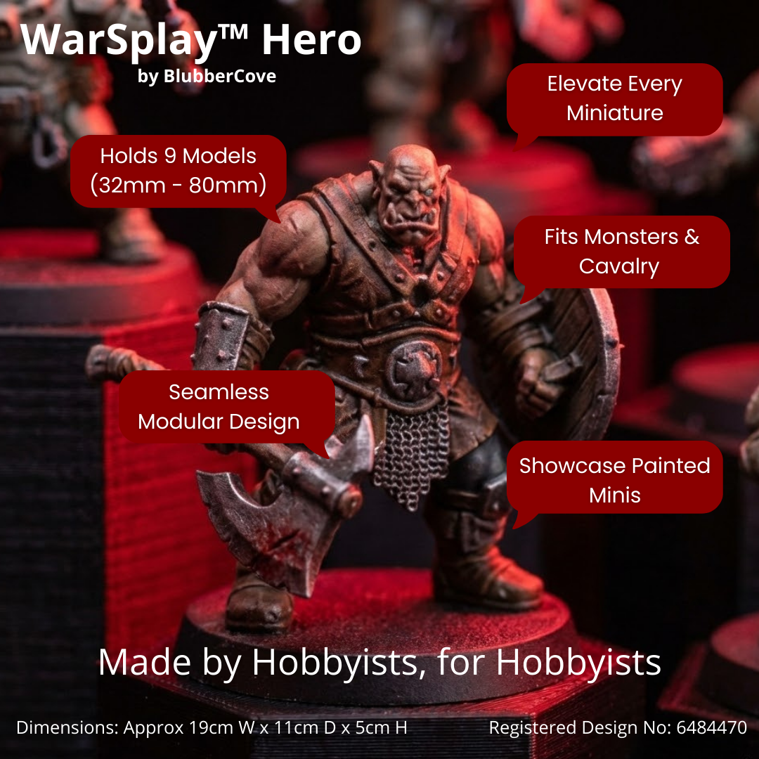 WarSplay™ Hero | Modular Miniature Display Stand for Wargaming & RPGs
