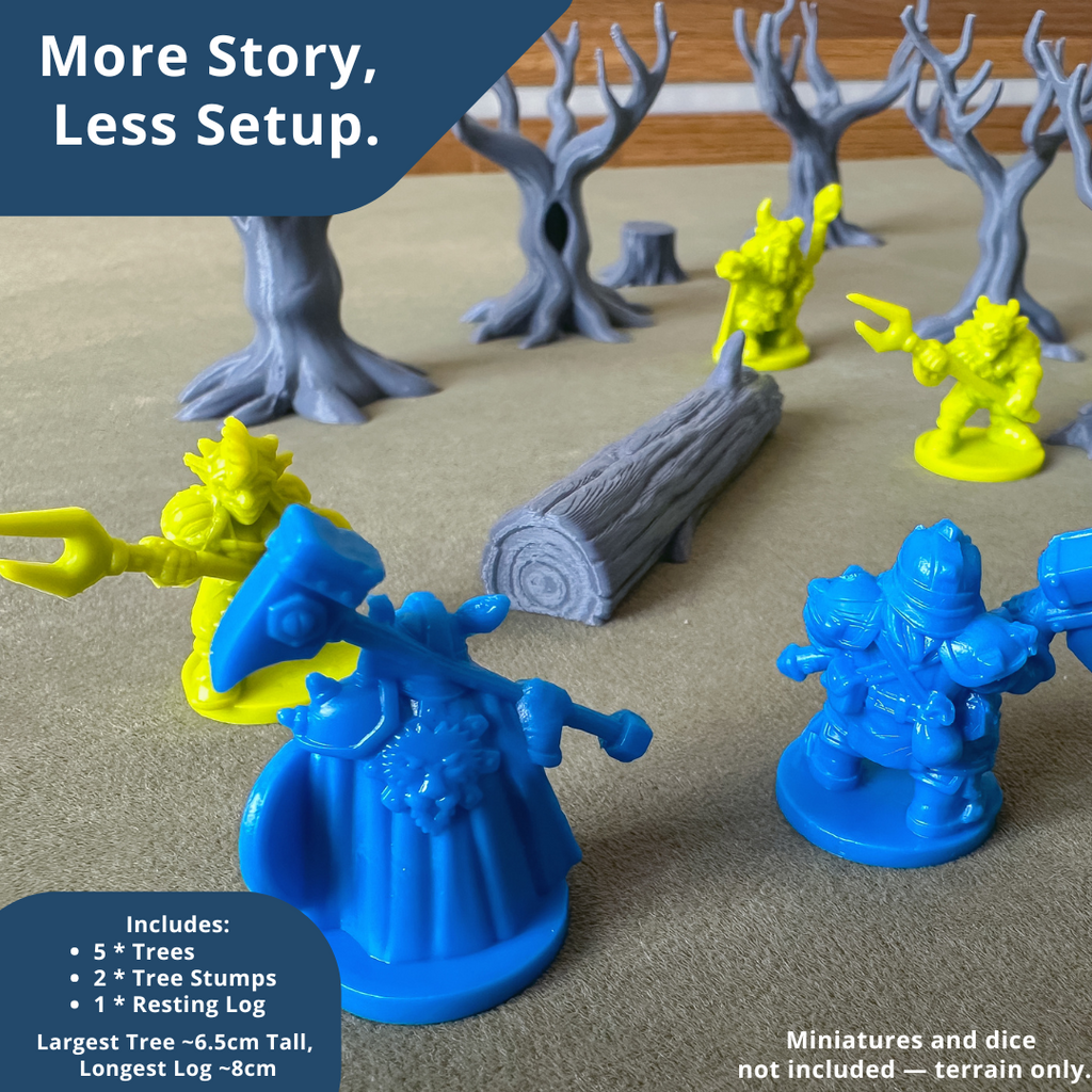 28mm Scatter Terrain Trees for DND & Wargames | Fantasy RPG Tabletop Scenery