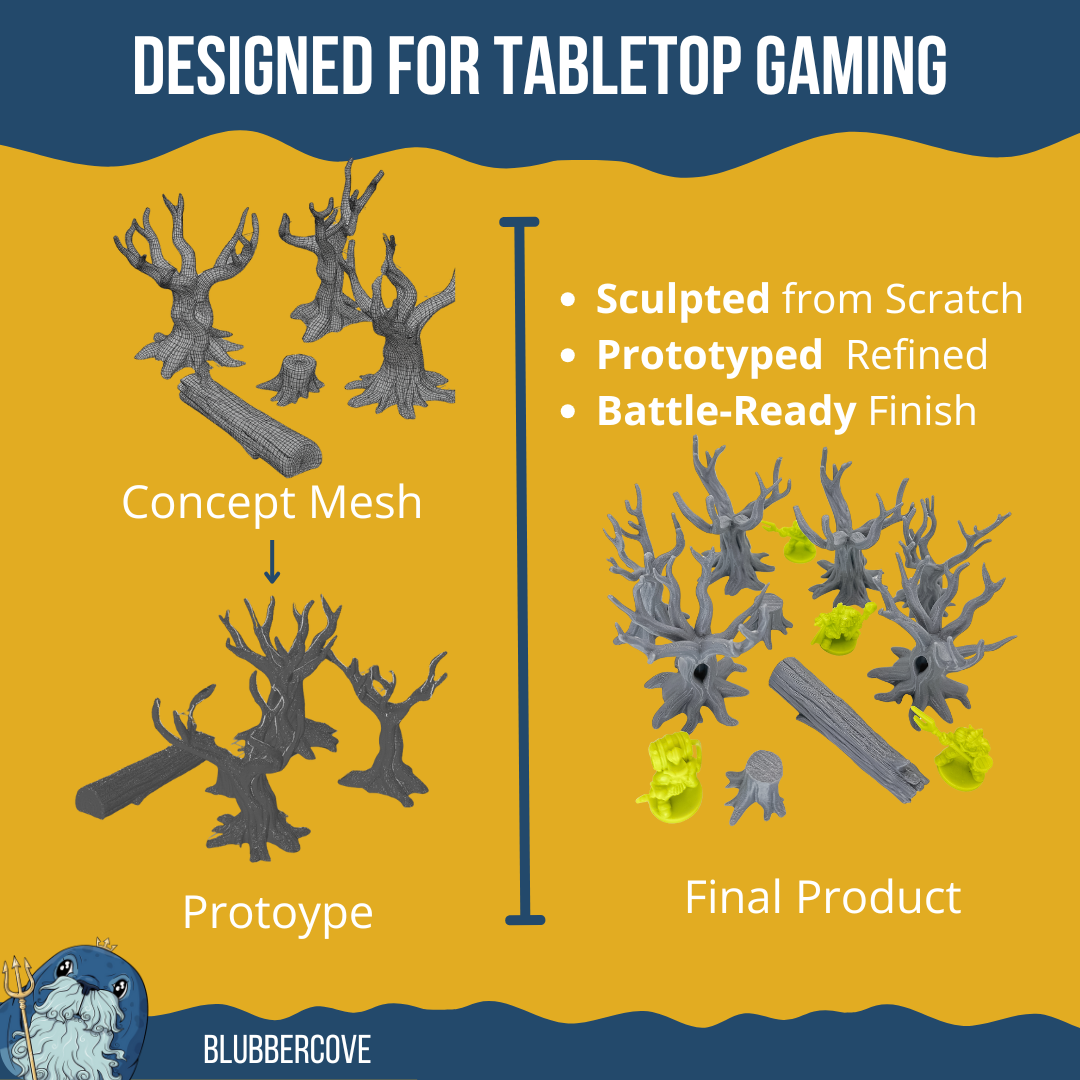 28mm Scatter Terrain Trees for DND & Wargames | Fantasy RPG Tabletop Scenery
