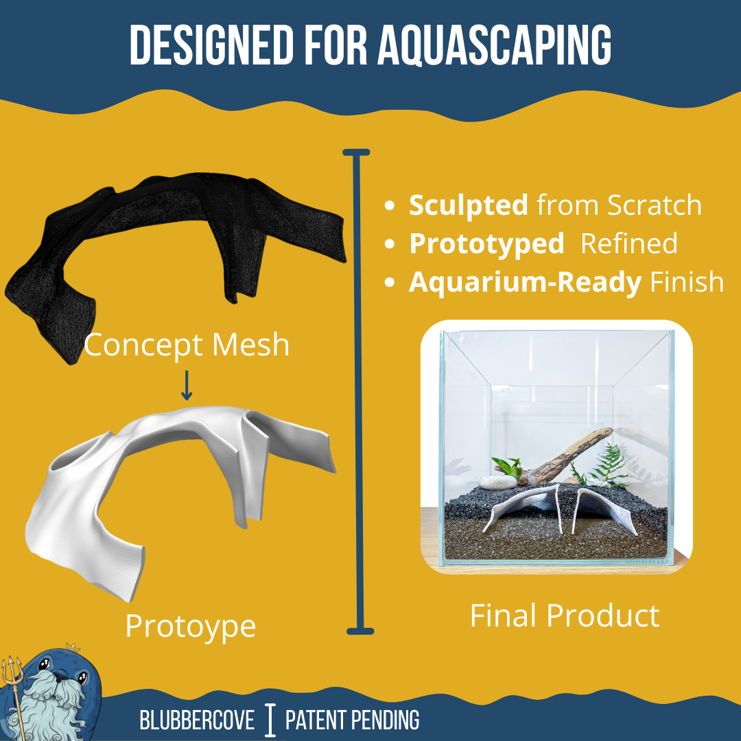 Aquarium Cave Tunnel – Large-Entrance Pleco & Shrimp Hide (Std/Large)