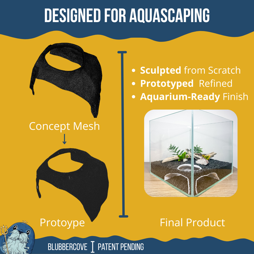 Corner Aquarium Cave Hide for Pleco, Shrimp & Betta | Natural Tank Decor