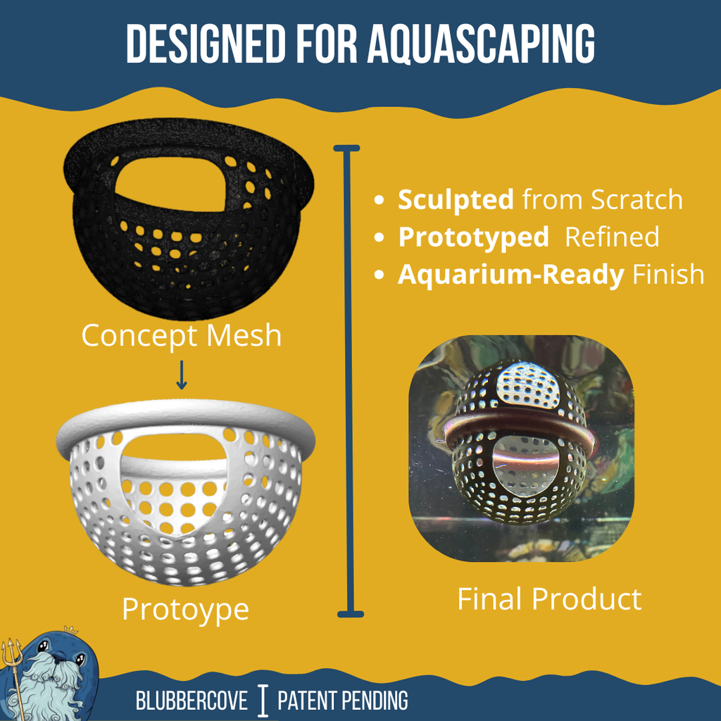 BettaPod Floating Betta Aquarium Hide Log with Feeder Insert