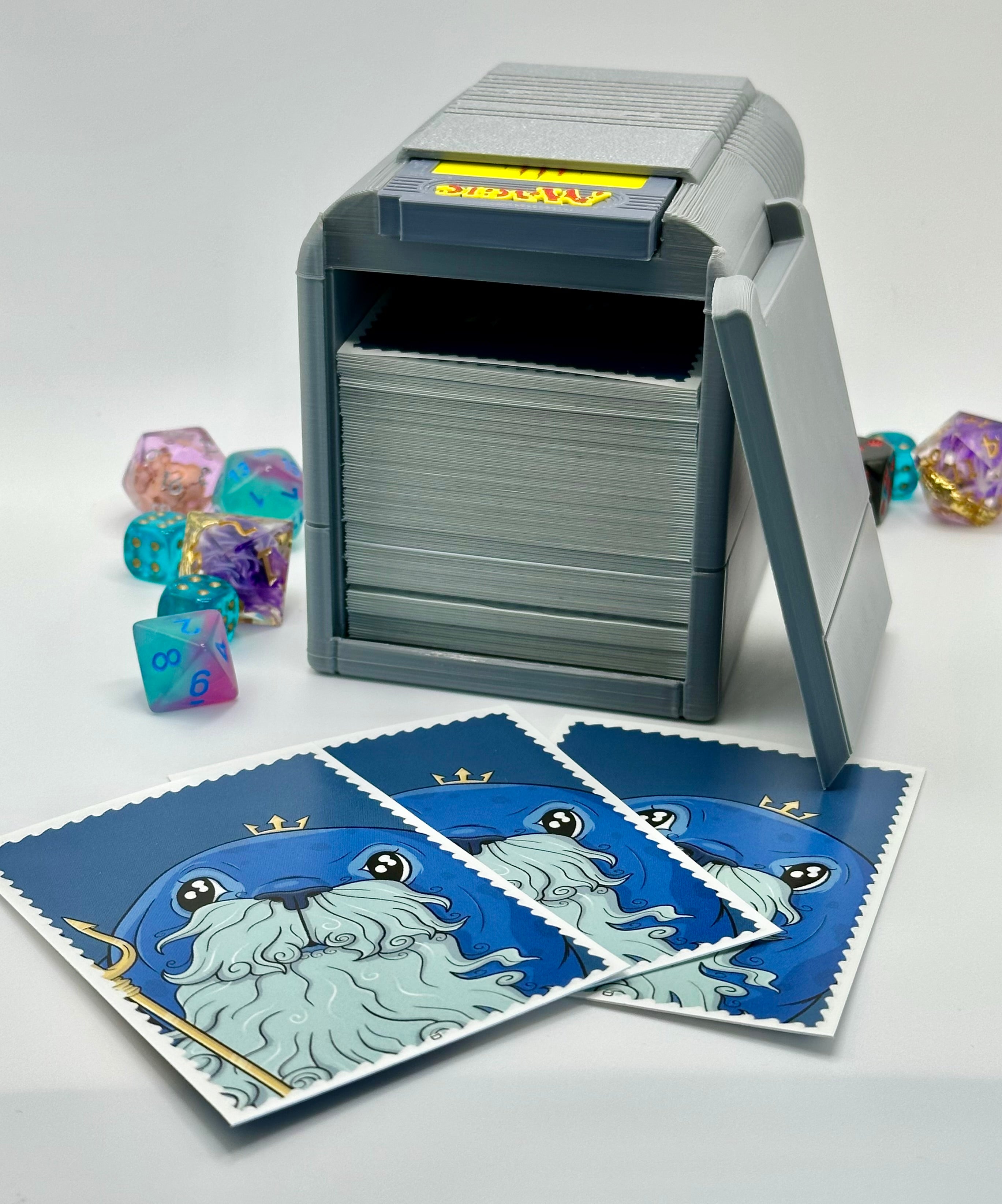 Gameboy Deck Box for MTG Commander | Retro TCG Case with Magnetic Lock | Holds 100+ Cards | EDH Yugioh Pokémon Gift