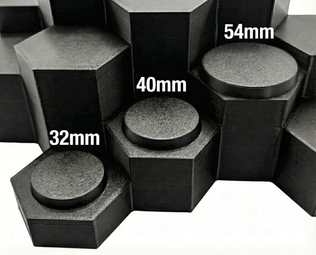 Sturdy display tray for heavy support units and vehicle miniatures.