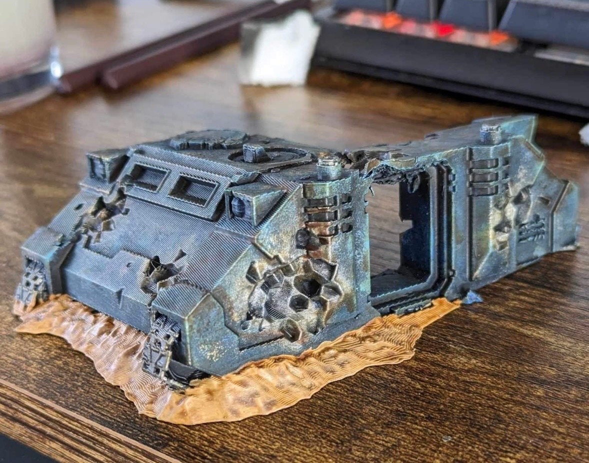 Vehicle Wreck Terrain Scatter Terrain - 28 mm Miniature Scenery