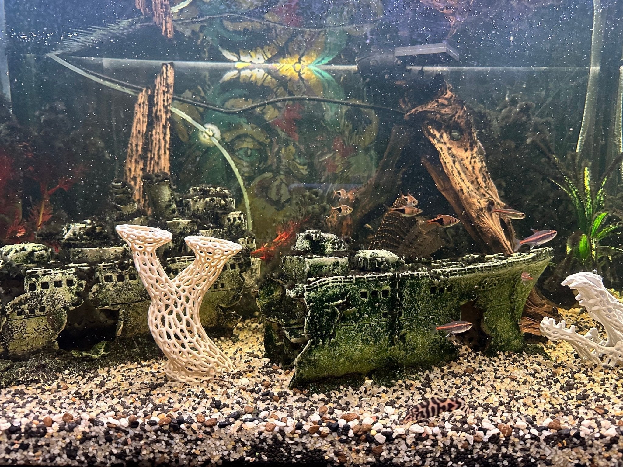 Moss and Plant Shelter for Aquariums in a Bonsai Tree Style - Blubber Cove