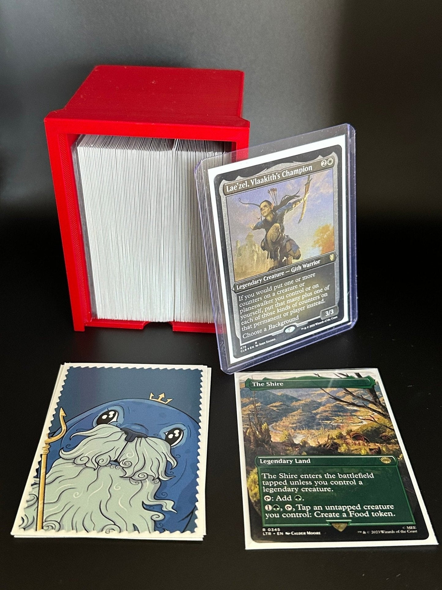 MTG Commander Deck Box f (Top Loader) - Fits 100 + Single Sided Sleeved Cards and Passes the Shake Test - See Video - Blubber Cove