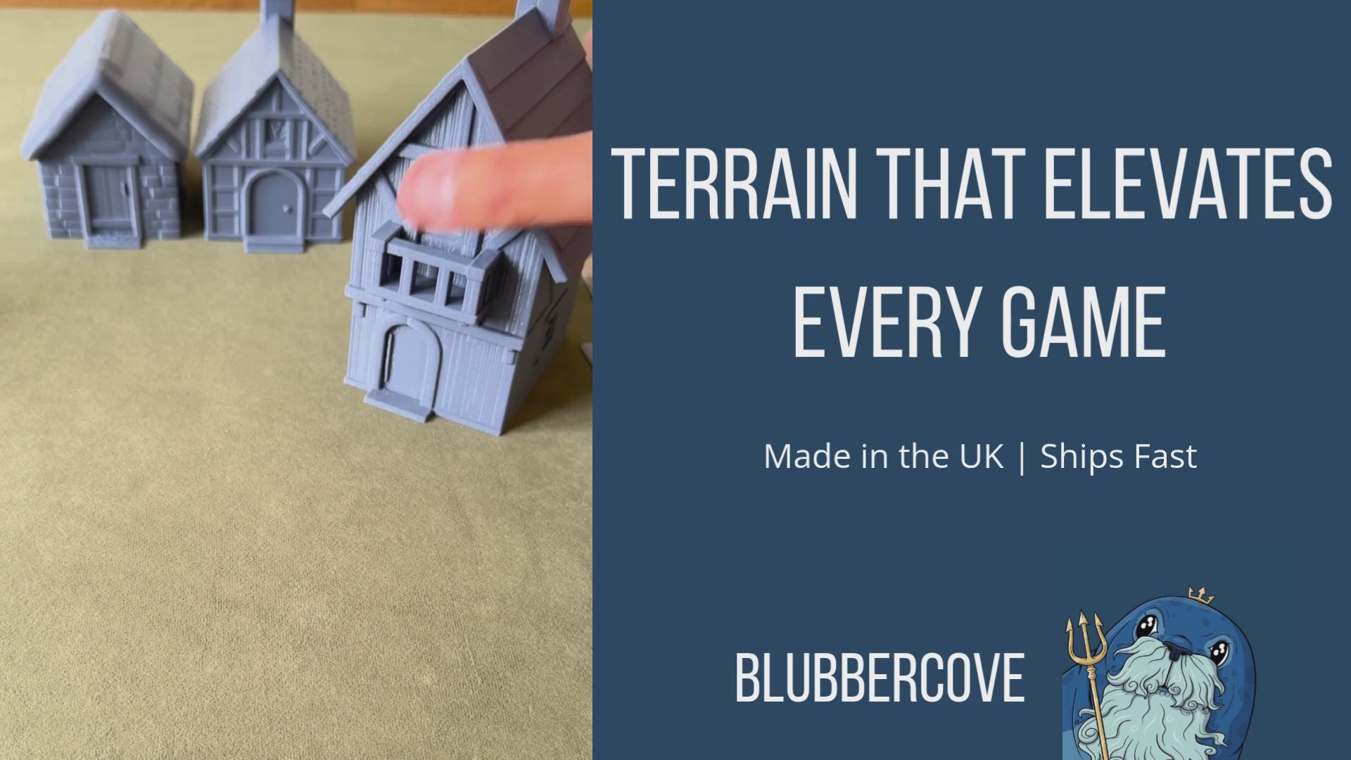 28mm Fantasy Village Buildings | DND RPG Scatter Terrain for Wargames