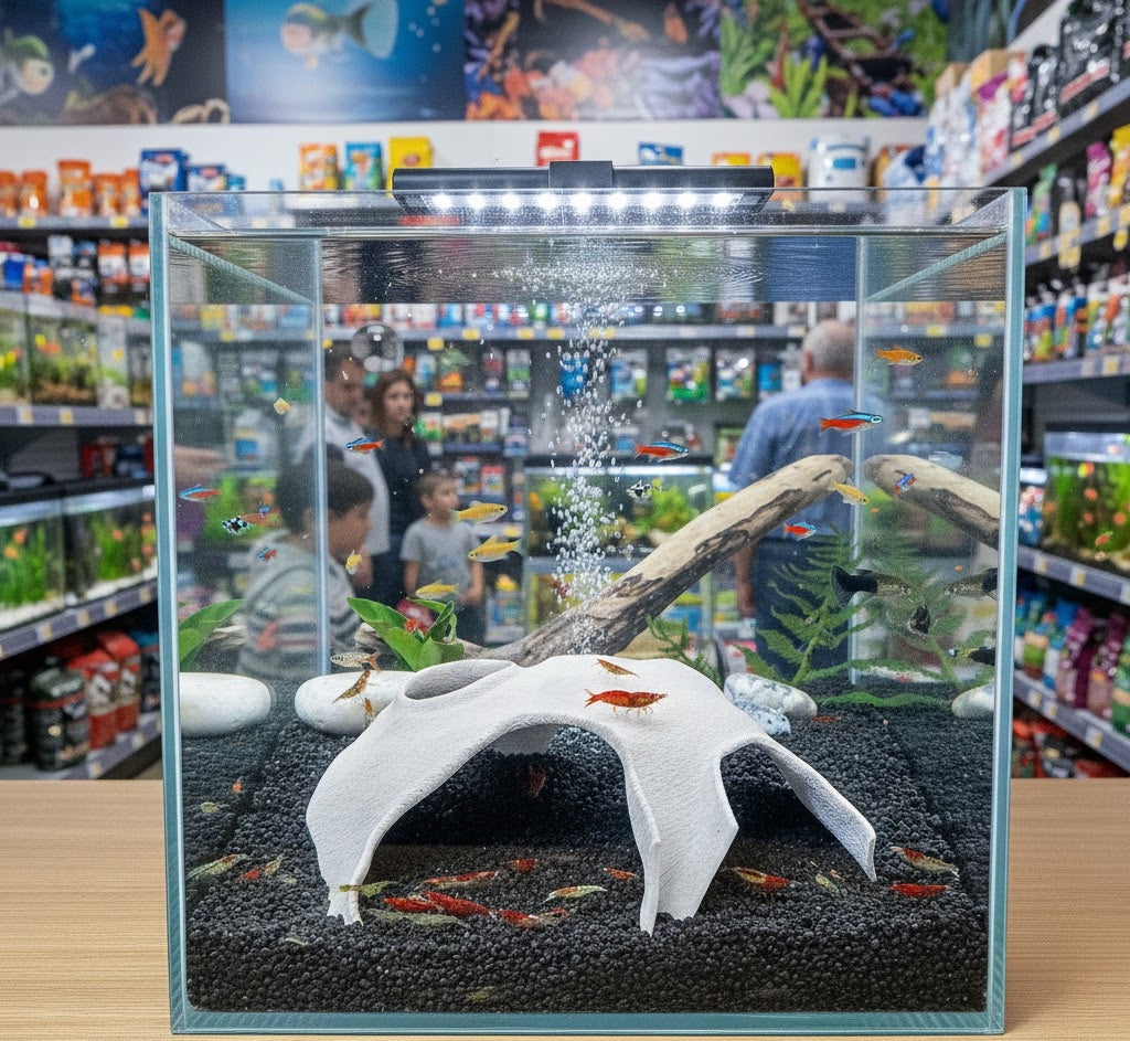 Aquarium Cave Tunnel – Large-Entrance Pleco & Shrimp Hide (Std/Large)