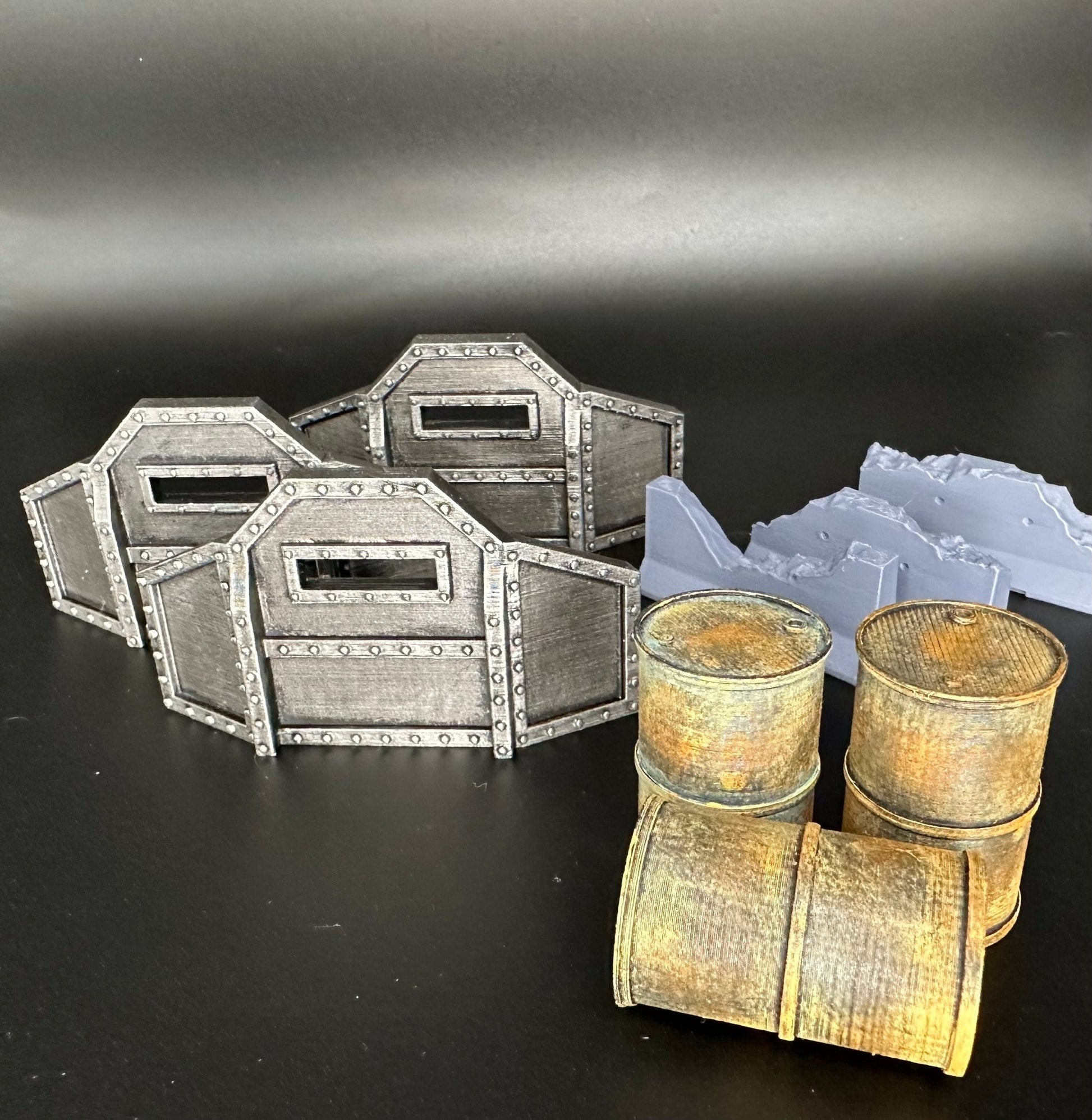 Terrain Scenery 40k bundle for Wargaming. Including ruins, walls, bunkers. Also works well for Kill Team, D&D, Tabletop, Miniature wargaming - Blubber Cove