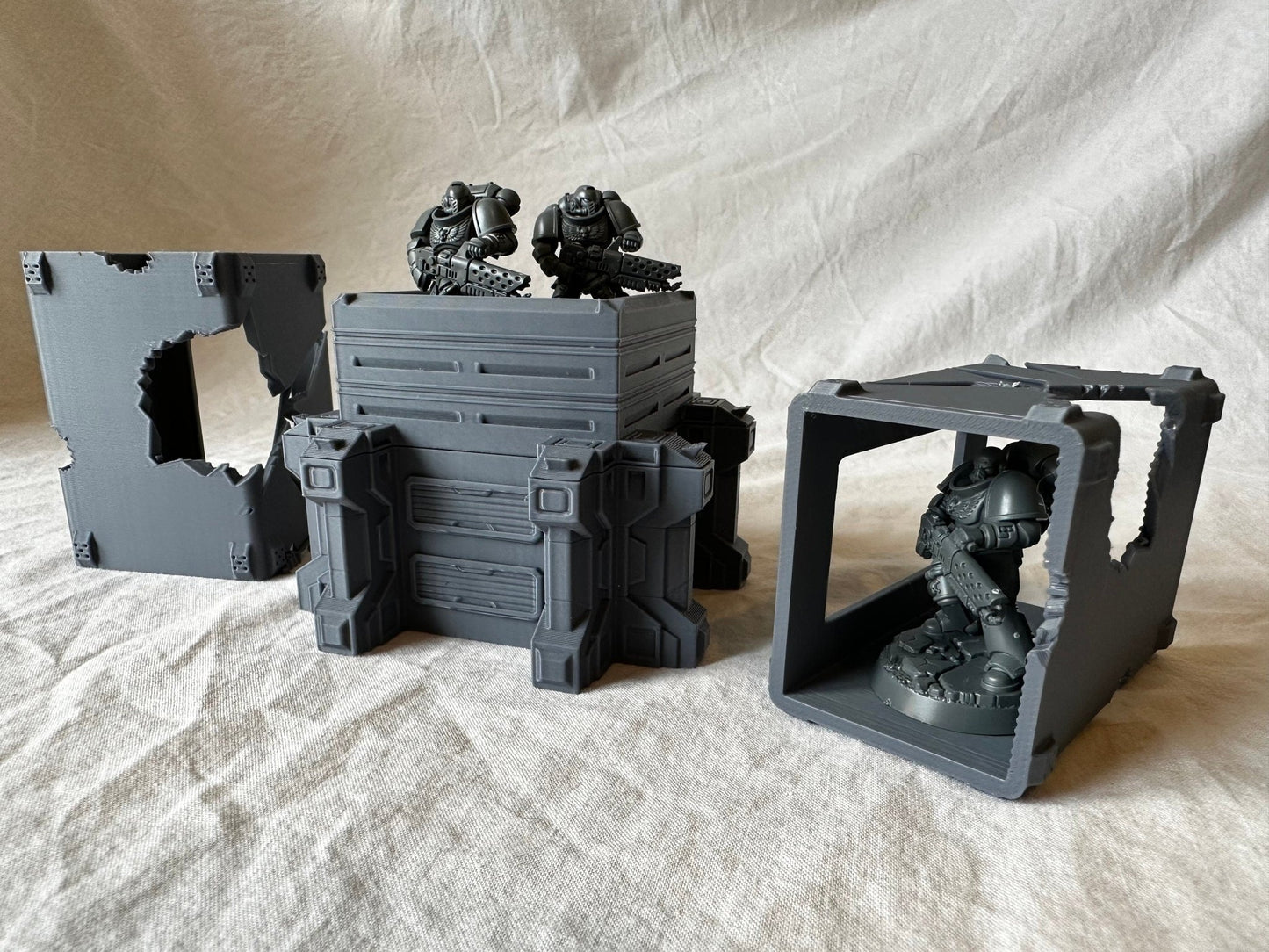 Terrain Scenery 40k bundle for Wargaming. Including ruins, walls, bunkers. Also works well for Kill Team, D&D, Tabletop, Miniature wargaming - Blubber Cove